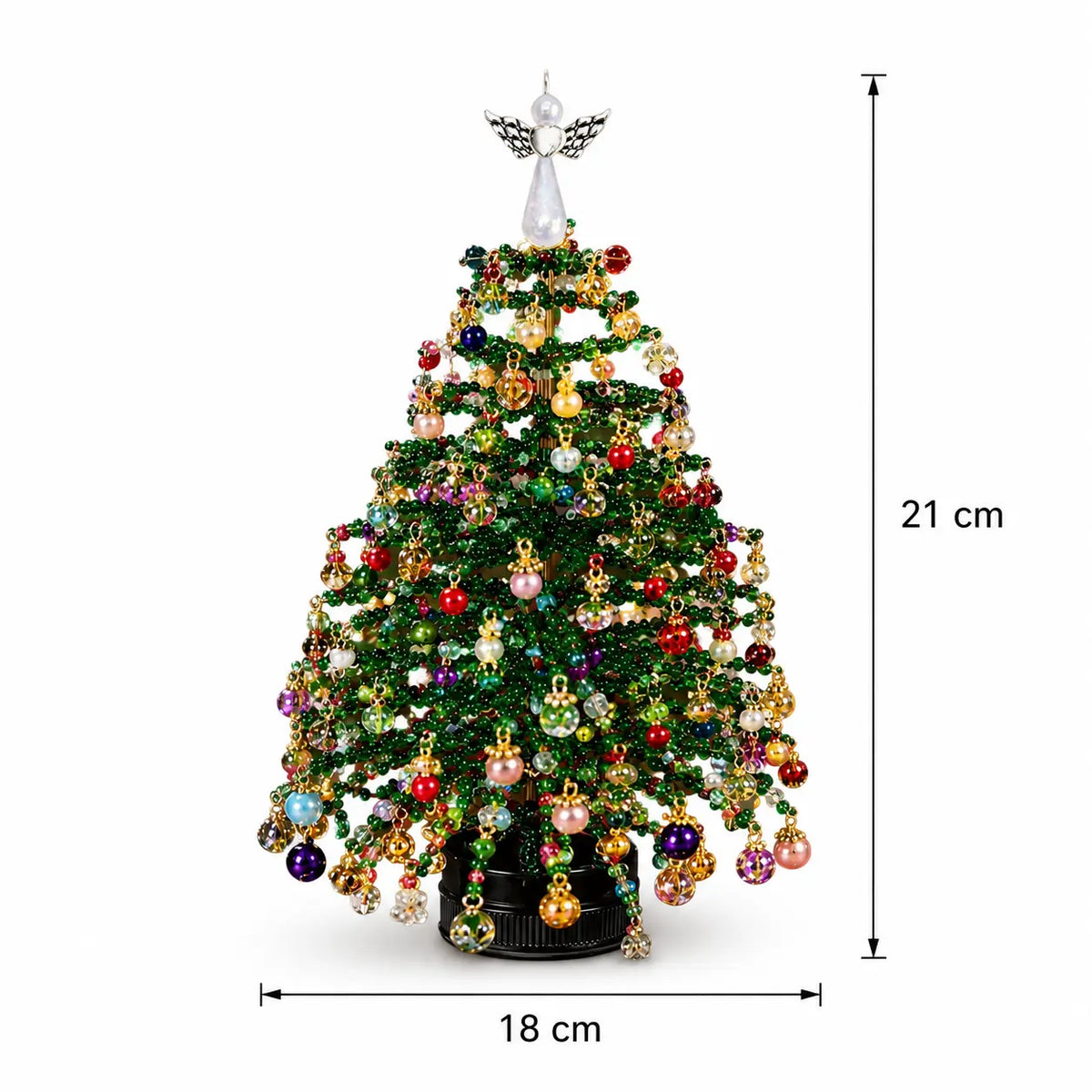 DIY Crystal Beaded Mini Christmas Tree Kit, Fun Family Holiday Craft Gift Set