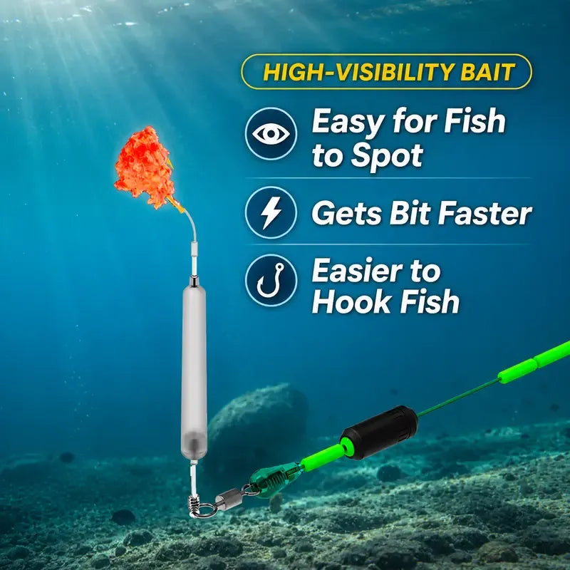 Pre-Tied Off Bottom Fishing Rig | Anti-Snag Floating Bottom Hook Leaders