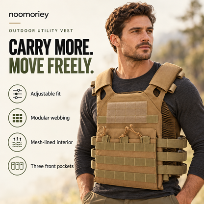 Lightweight Adjustable Utility Vest Outdoor Multi-Pocket Chest Bag