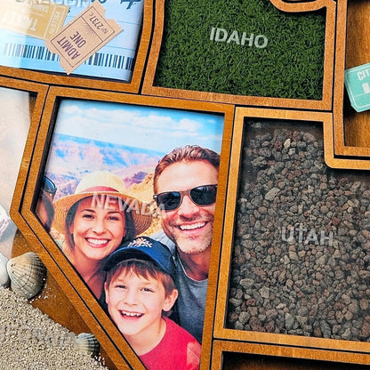 Personalized USA Travel Memory Map Collect & Display Your Travel Keepsakes