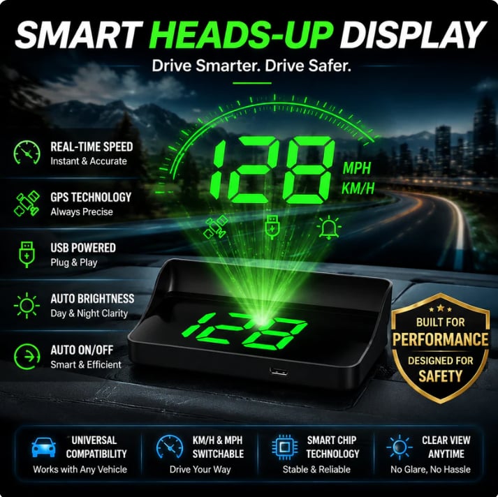 buy one get one free Head-up display, in-car GPS, digital speedometer