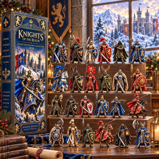 Knights of the Realm 2026 24-Day Medieval Legends Countdown Calendar with 24 Unique Knight Miniatures