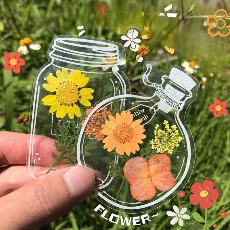 40pcs Transparent Dried Flower Bookmarks-DIY Gifts Bookmarks