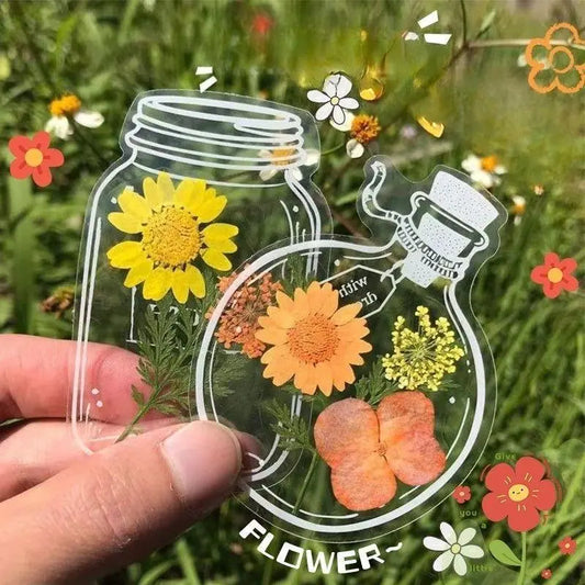 40pcs Transparent Dried Flower Bookmarks-DIY Gifts Bookmarks