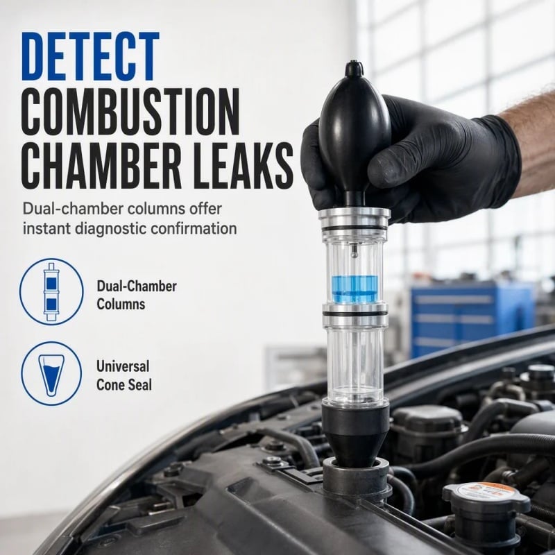 Combustion Leak Tester Quickly Detect Exhaust Gas Leaks in Your Cooling System!