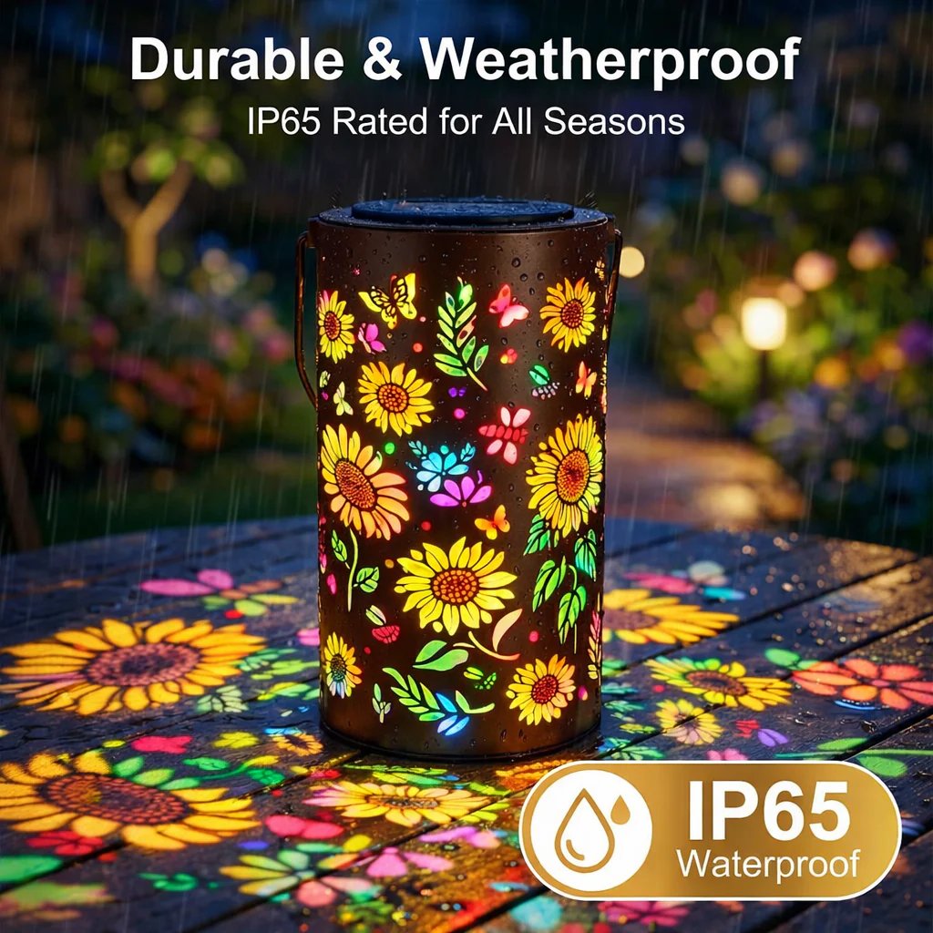 2026 Mother's Day Gifts -Glowing Colorful Sunflower Solar Garden Lantern