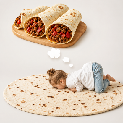 Realistic Food Blanket | Pizza, Donut & Tortilla Cozy Throw
