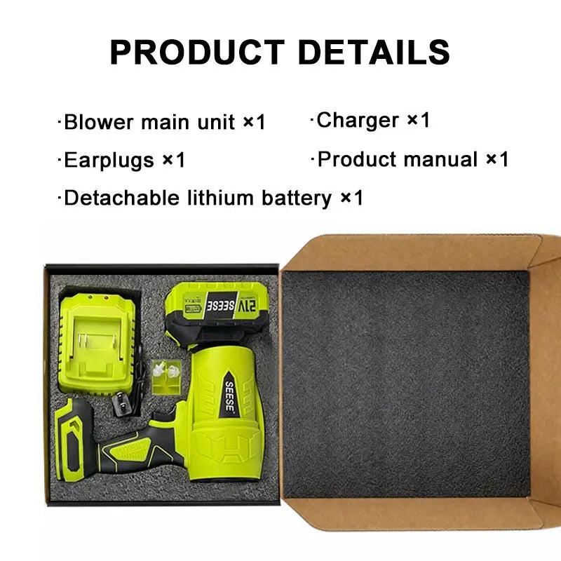 German Precision Craftsmanship Turbo Jet Blower, Cordless Leaf & Snow Blower