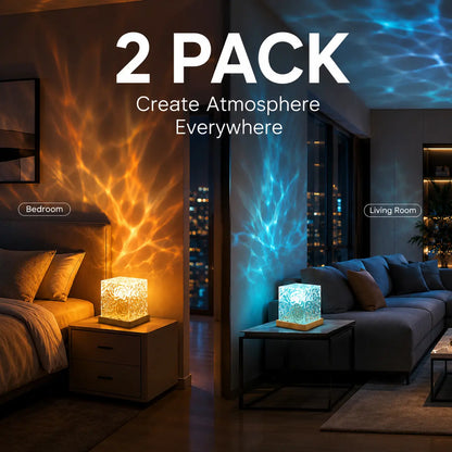Rechargeable Wave Projector 16 Color Shower Light, Remote Controlled & Waterproof