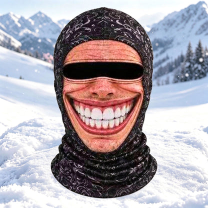Funny 3D Old Man Face Balaclava Ski Mask