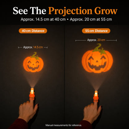 Halloween Finger Projector Lights Mini Pattern Projector