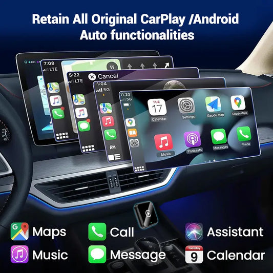 2026 Plug-and-Play Wireless CarPlay Adapter for All Compatible Vehicles