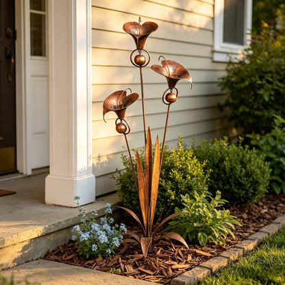 Copper Calla Garden Stake