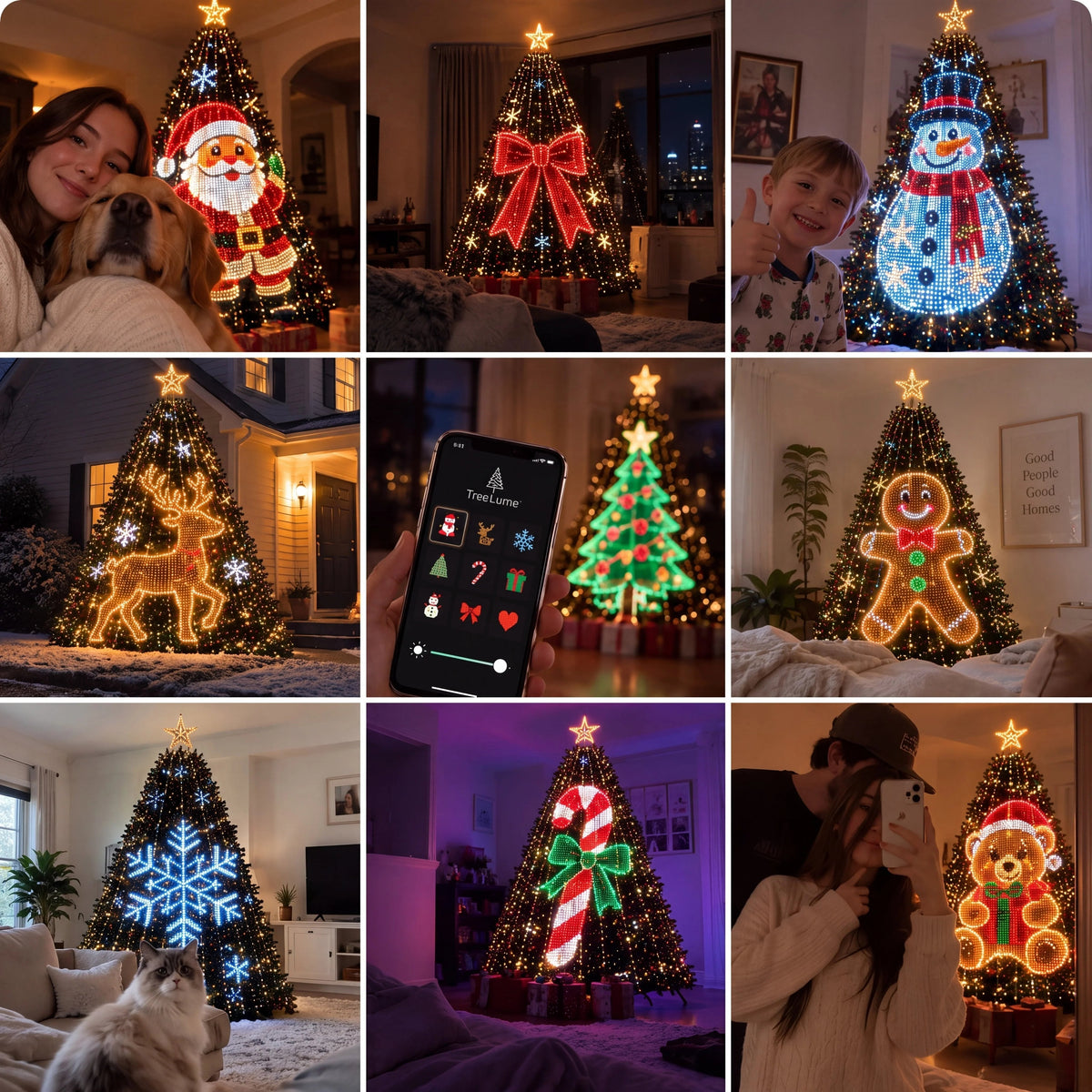 Smart Animated Christmas Tree Lights | App-Controlled LED Holiday Display