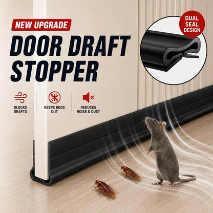 Triple Seal Under-Door Draft Stopper Self-Adhesive PVC Weather Strip
