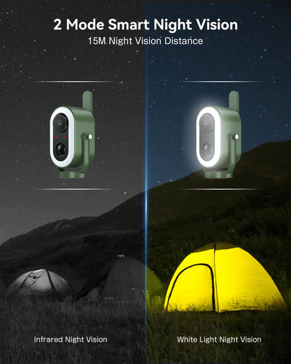 Trailer Camera 4G Outdoor Security Camera, 2K HD Wireless Surveillance, 6000mAh Battery, PIR Human Detection