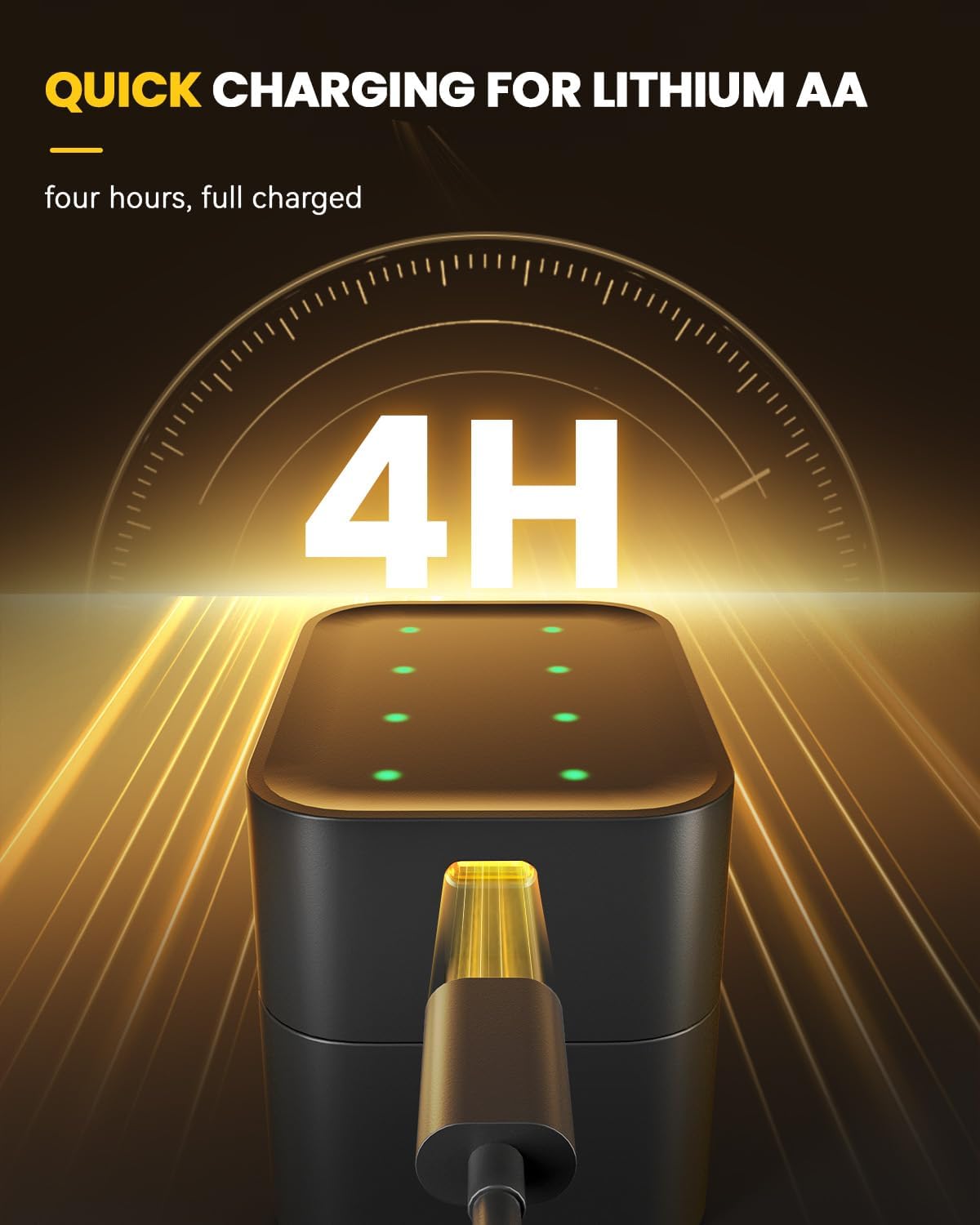 Almost Gone- Charging Compartment - Rechargeable Aa/Aaa Lithium Battery