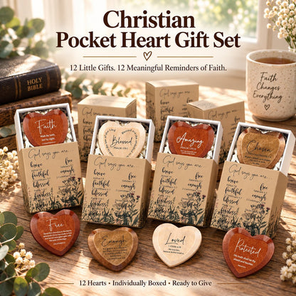 Christian Pocket Heart Gift Set(Set of 12)