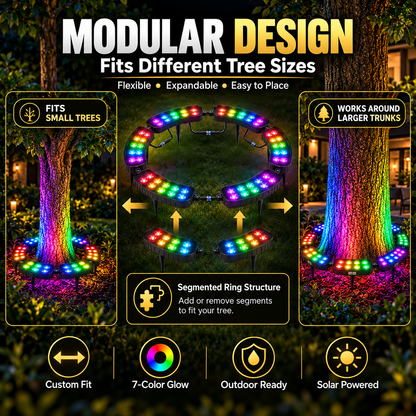One Tree. Endless Colors. Solar RGB Landscape Ring Light!