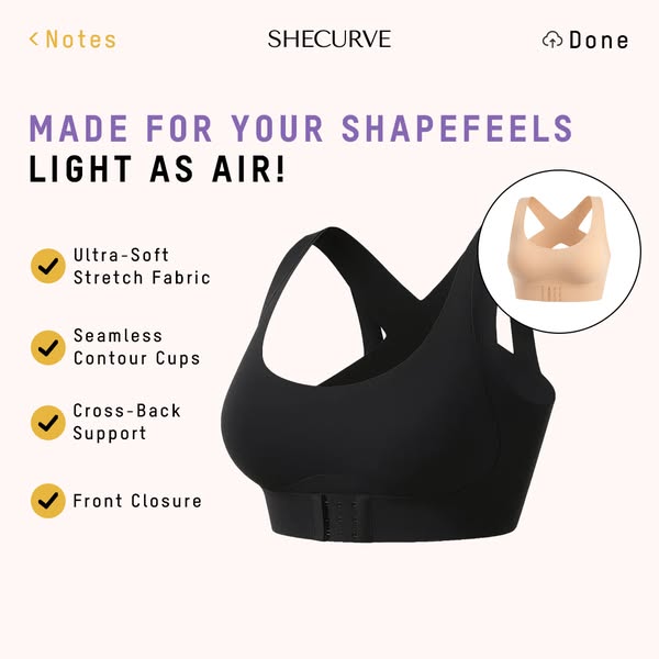 NOW! Front Closure Cross-Back Wireless Posture Bra Ultra Push-Up, All-Day Comfort & Natural Lift for a Slimmer