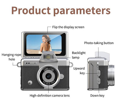 Mini Keychain Digital Camera 32G Card & Charging Cable Included