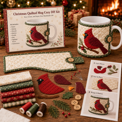 DIY Christmas Mug Cozy Sewing Kit Create Your Own Festive Mug Cover Add Cozy Holiday Charm to Your Favorite Mug