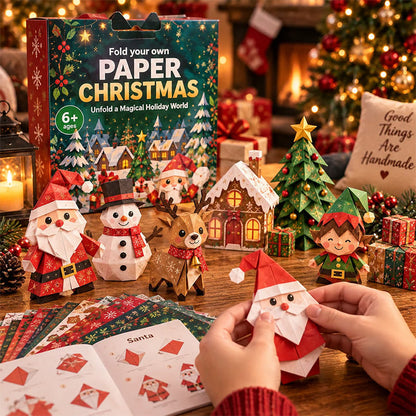 DIY Christmas Paper Craft Kit Fold, Create & Build Your Own Festive Village