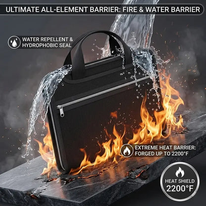 Fire-Resistant Document Organizer Bag Large Capacity A4 File Storage Case