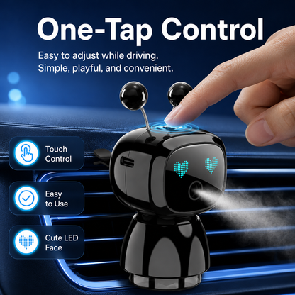 Cute Robot Car Diffuser Auto-Sensing Mist & LED Vent Freshener