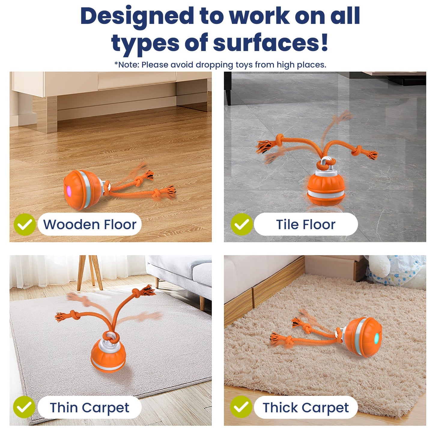 Rechargeable Squeaky Dog Rope Ball