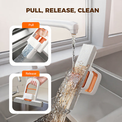 Foldable Mini Mop No-Mess Squeeze, Wipes Any Surface