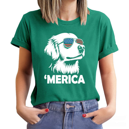 Merica Golden Retriever Shirt | 4th of July Dog Shirt