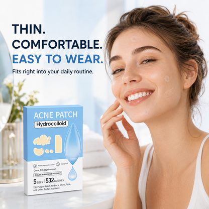532 PCS Hydrocolloid Acne Patches Multi-Size Blemish & Spot Absorbing Covers