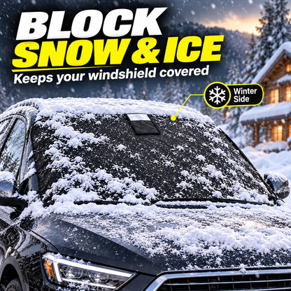 Reversible All-Weather Windshield Cover Snow, Ice & Sun Protection