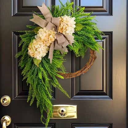 Handcrafted Rustic Hydrangea Wreath Cozy & Inviting Decor