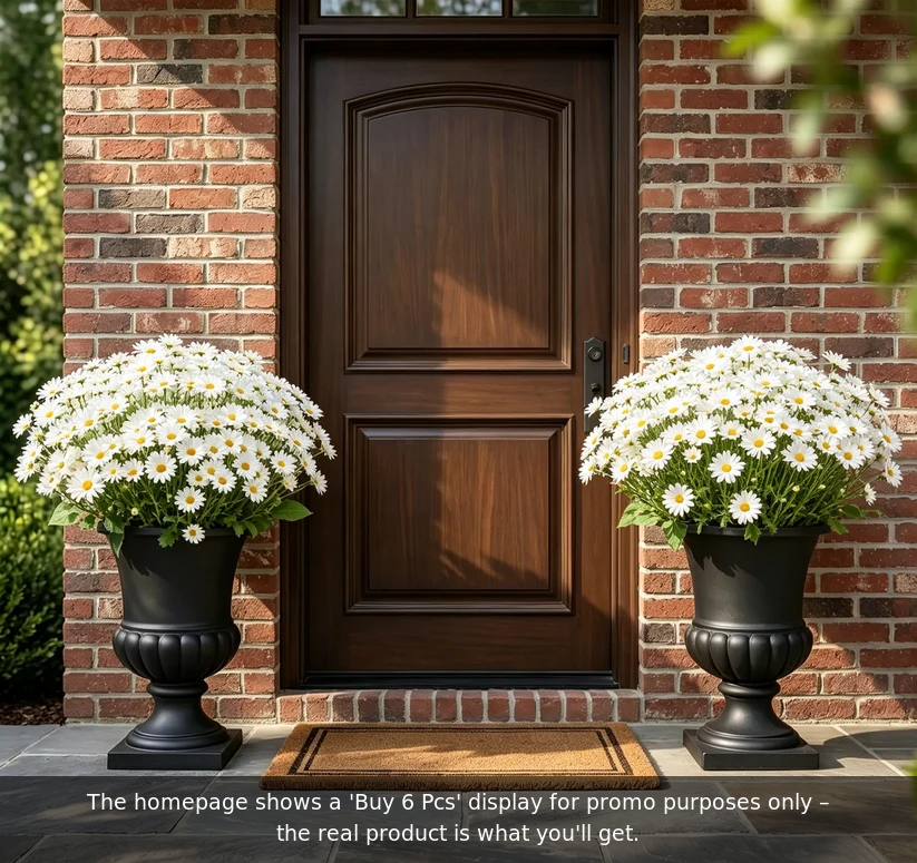 Artificial Outdoor Sunset Mums Flowers - UV resistant, Waterproof, Windproof