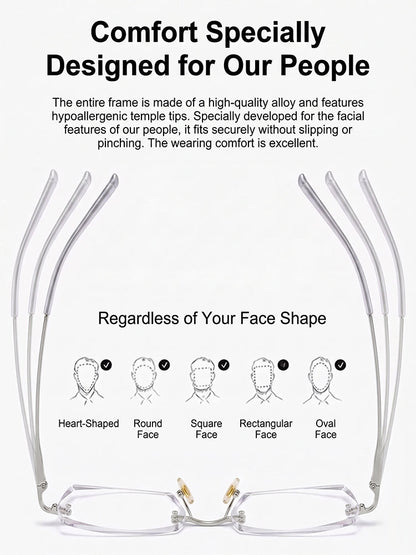 Photochromic Rimless Reading Glasses