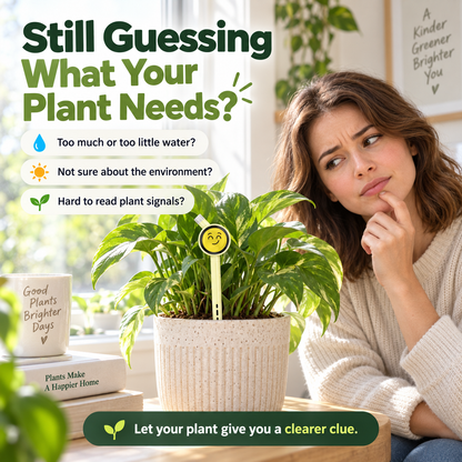 Smart Plant Care Sensor 4-in-1 Emoji Plant Monitor