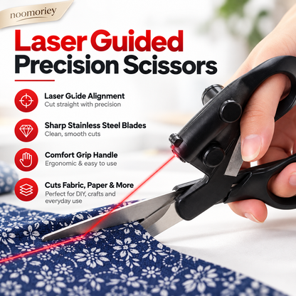 Laser Guided Sewing Scissors Multi-Purpose Scissors with Infrared Cutting Guide