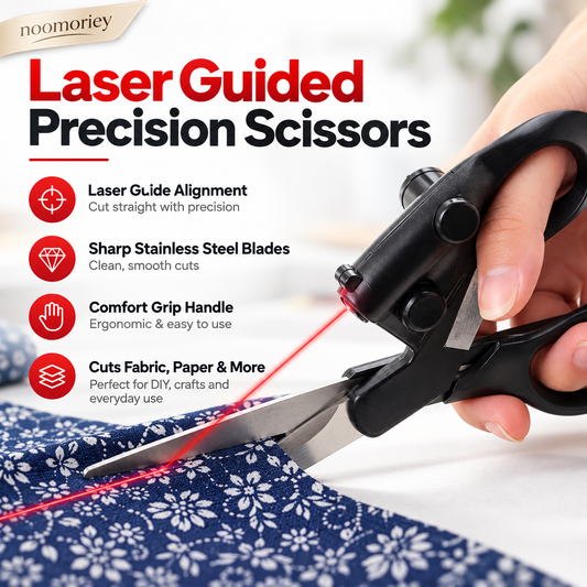Laser Guided Sewing Scissors Multi-Purpose Scissors with Infrared Cutting Guide