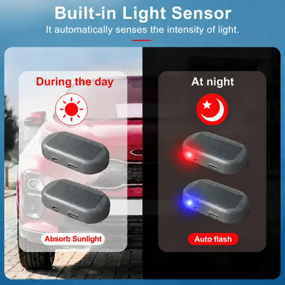 Solar Powered Fake Car Alarm Light