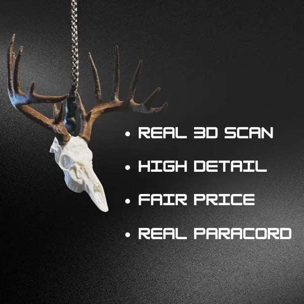 Whitetail Deer Skull Mirror Hanger