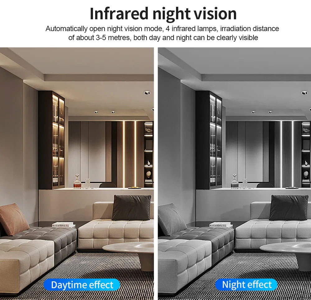 Smart WiFi Security Camera 1080P HD, Night Vision & Motion Detection
