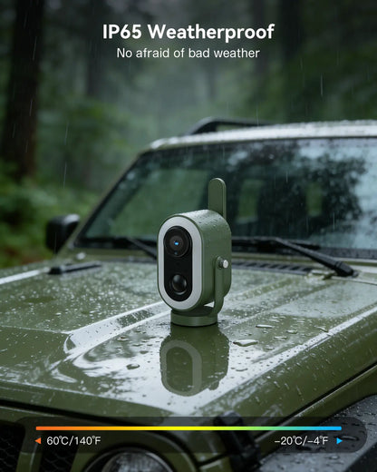 Trailer Camera 4G Outdoor Security Camera, 2K HD Wireless Surveillance, 6000mAh Battery, PIR Human Detection