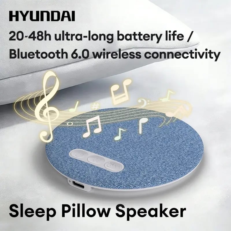 HYUNDAI S1 Ultra-Thin Bluetooth Pillow Speaker with Bluetooth 6.0