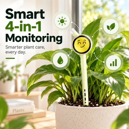 Smart Plant Care Sensor 4-in-1 Emoji Plant Monitor