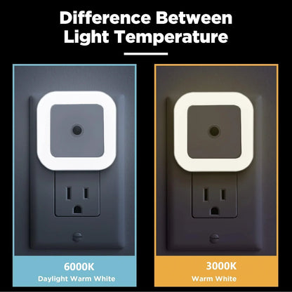 6-Pack Dusk-to-Dawn LED Night Lights (Warm White, Plug-In)