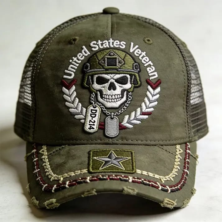 DD-214 United States Veteran Cap Embroidered Edition