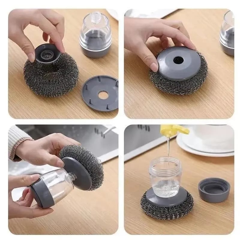 Year event -Automatic Liquid Filling Good Handle Soap Dispense Palm Kitchen Brush for Bowl Sink Cleaning Pot Comfortable