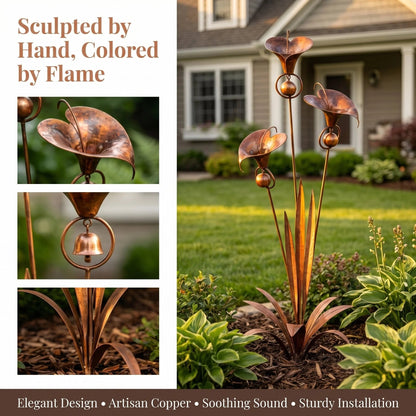 Copper Calla Garden Stake